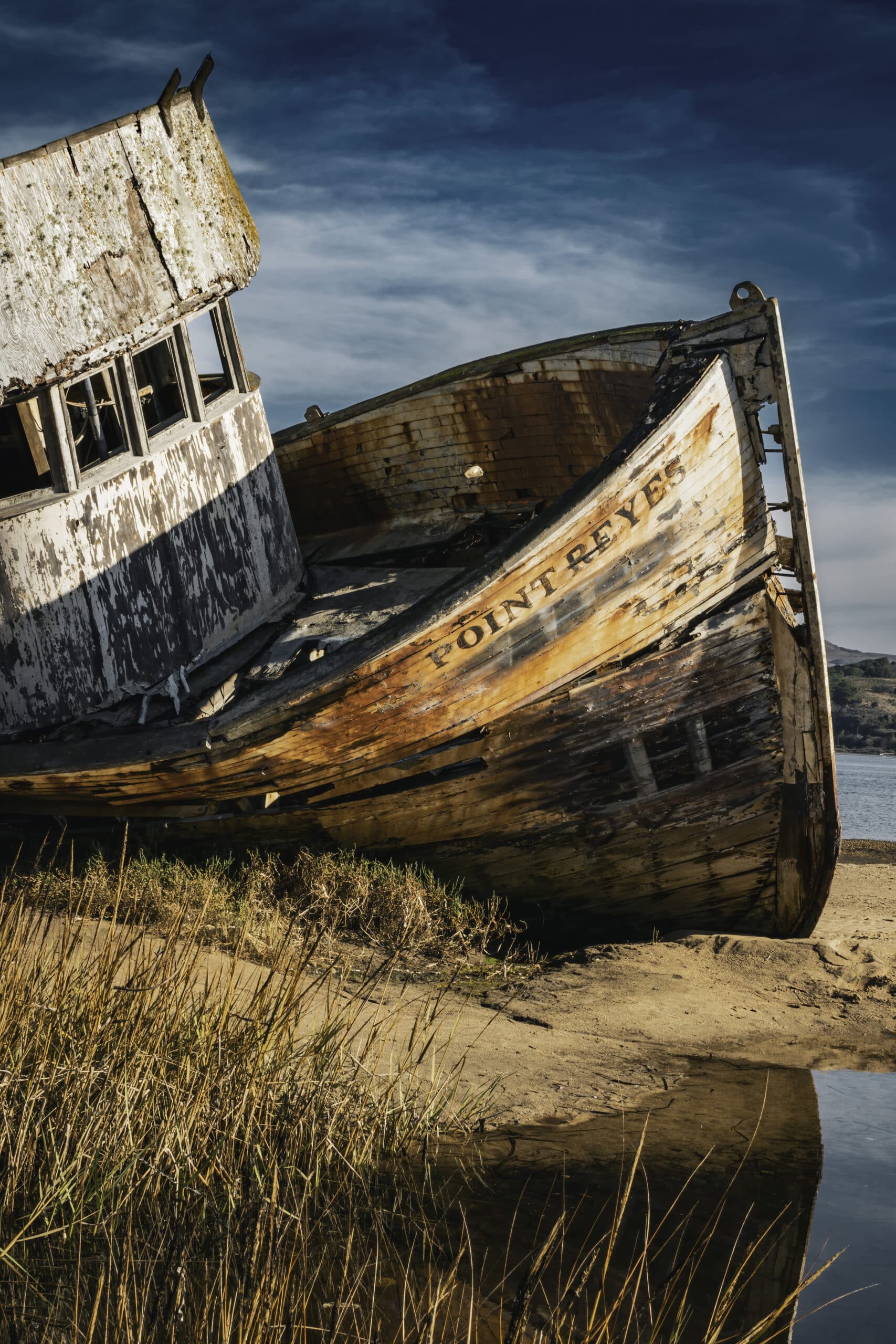 An old wrecked boat